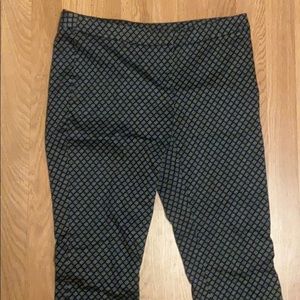 Cynthia Rowley: Navy Fun Print work pants